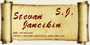 Stevan Jančikin vizit kartica